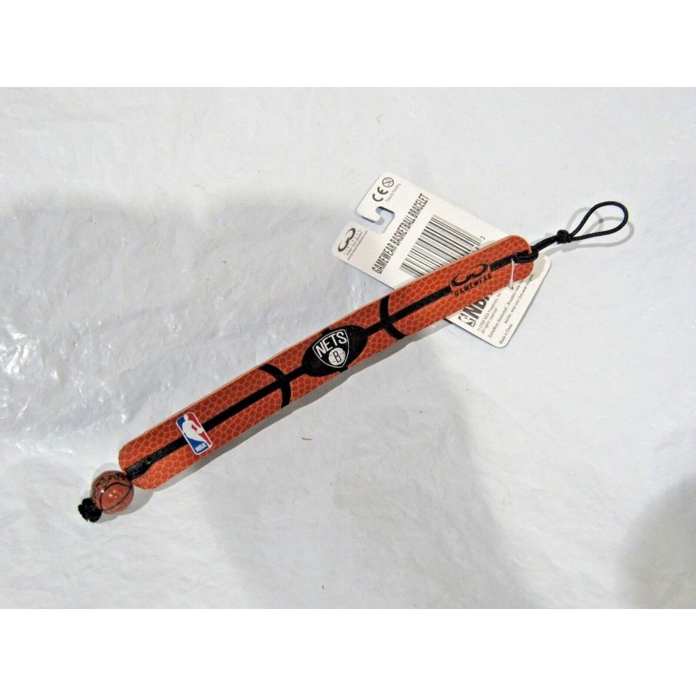 NBA Brooklyn Nets Basketball Brown w/Black Stripes Bracelet by GameWear